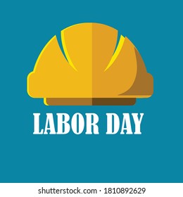 Happy Labor Day banner. Safety helmet vector design template. vector illustration