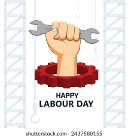 Happy Labor Day banner. Template for design. Vector illustration.