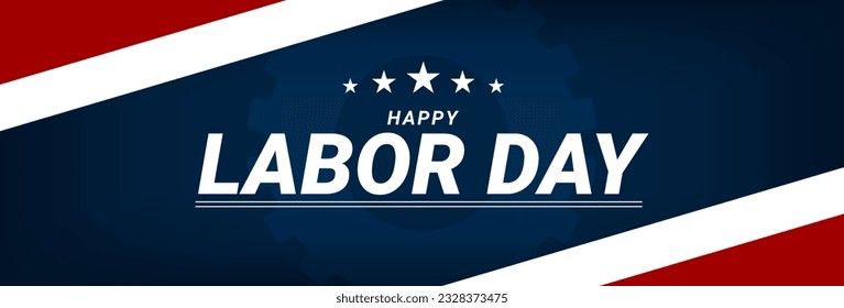 Happy labor day banner. USA labor day celebration template. Vector illustration