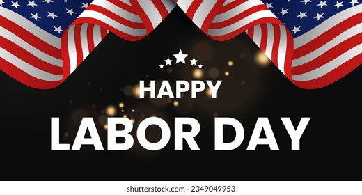 Happy Labor day banner, Labor Day (USA and Canada) patriotic background.