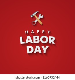 Happy Labor Day banner. Vector illustration. Eps 10