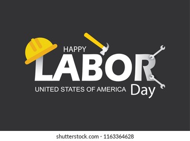 Happy Labor Day banner vector illustration on background