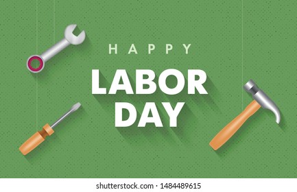 Happy Labor Day banner. Vector illustration. Eps 10