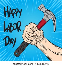 Happy Labor Day banner. Vector illustration.