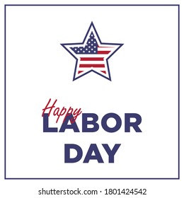 Happy Labor Day banner vector template. Labor day card design