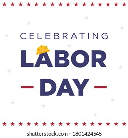 Fröhliche Labour Day Banner, Vektorgrafik-Vorlage. Arbeitskartendesign