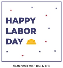 Happy Labor Day banner vector template. Labor day card design