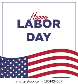 Happy Labor Day banner vector template. Labor day card design