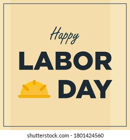 Happy Labor Day banner vector template. Labor day card design