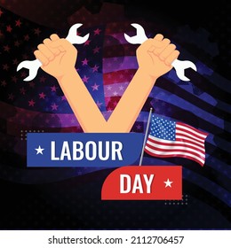 Happy Labor day banner vector.