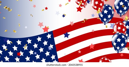Happy Labor day banner,vector illustration  american patriotic background