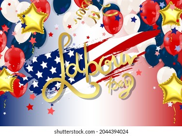 Happy Labor day banner,vector illustration  american patriotic background