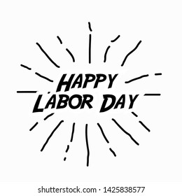 happy labor day, beautiful background with sunburst theme