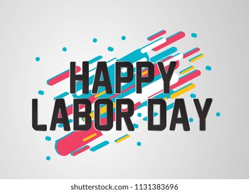 Happy labor day, beautiful greeting card background or banner with sport theme. vector