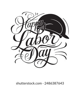 Happy Labor day calligraphy t-shirt design