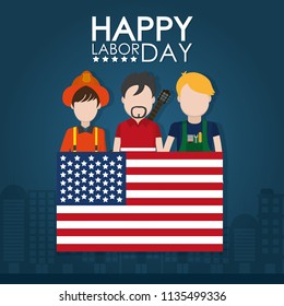 Happy labor day card