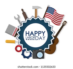 Happy labor day card