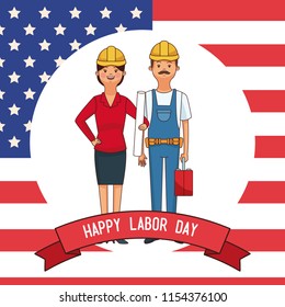 Happy labor day card