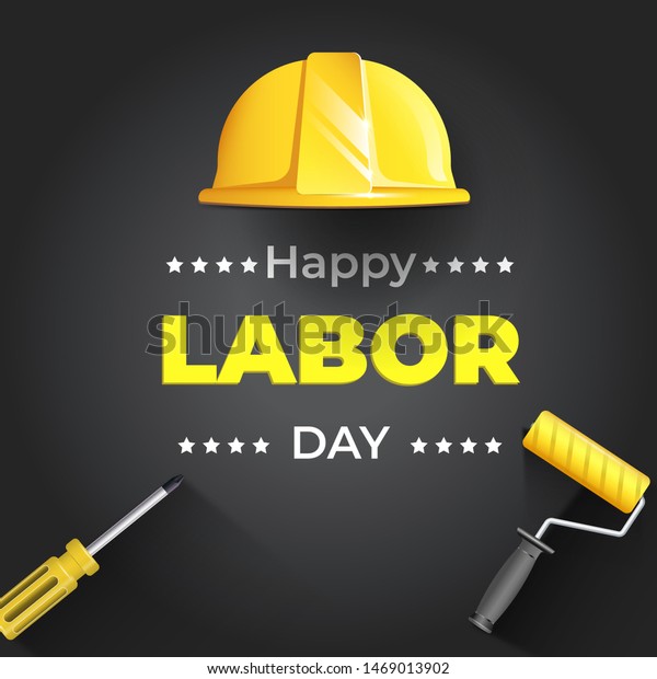 Happy Labor Day Card Ad Concept Stock Vector (Royalty Free) 1469013902