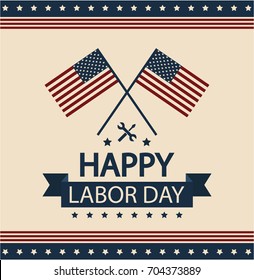 Happy Labor Day card or background. vector illustration.