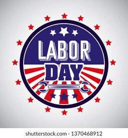 Happy labor day card cartoons vector digital image illustration