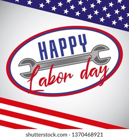 Happy labor day card cartoons vector digital image illustration
