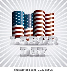 Happy labor day card design, vector illustration eps 10.