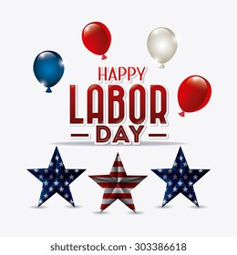 Happy labor day card design, vector illustration eps 10.