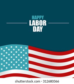 Happy Labor day card design, vector illustration.