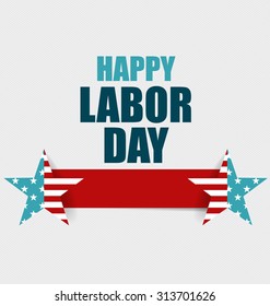 Happy Labor day card design, vector illustration.