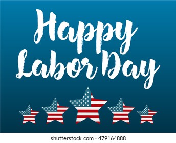 Happy labor day card United States of America. Celebrate labor day USA sale banner. Vector illustration poster.