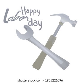 Happy labor day card. vector