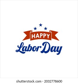 Happy Labor Day card vector. Illustration of national american holiday with USA flag design image