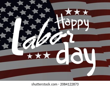 Happy labor day card. vector
