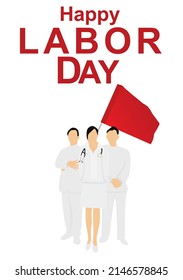 Happy labor day card. vector