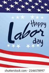 Happy labor day card. vector