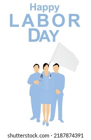 Happy labor day card. vector