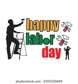 Happy Labor Day card. Vector design