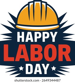 happy Labor Day celebration banner, USA national holiday. - Vector illustration