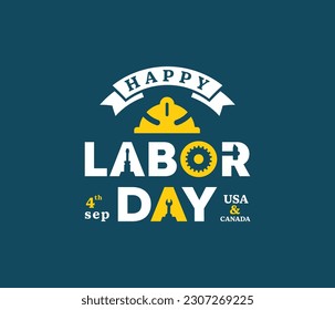 Happy Labor day celebration greeting vector template design 