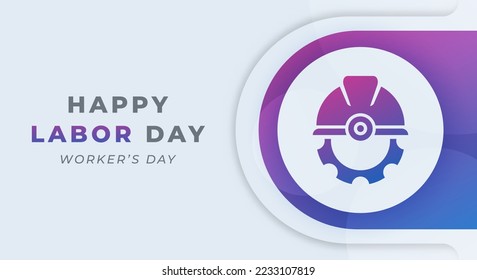 Happy Labor Day Celebration Vector Design Illustration. Template for Background, Poster, Banner, Advertising, Greeting Card or Print Design Element