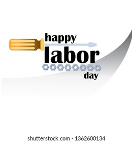 Happy Labor Day Closed Today Sign Vector Text for posters, marketing, social media, greeting cards, advertisement - Vector