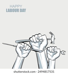 Happy Labor day concept. Labor exorcist.