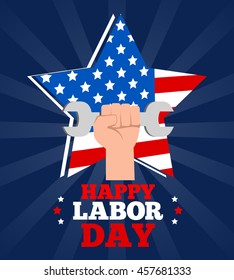 happy labor day concept illustration banner design