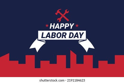 Happy labor day concept vector background