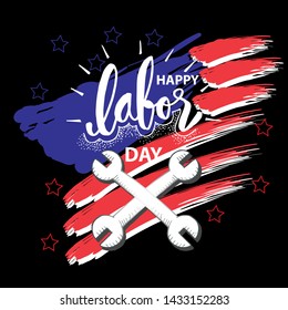 Happy labor day design poster.
