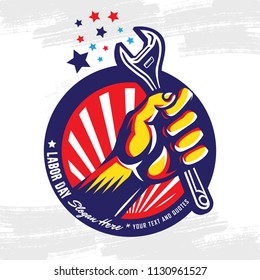Happy Labor Day design template. Vector illustration
