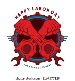 Happy Labor Day design template. Vector illustration. 