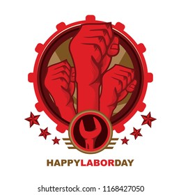 Happy Labor Day. Design template. Vector illustration.