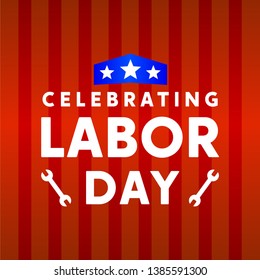 Happy labor day design vector with stars